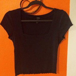 Black Chic Embroidered Casual Top